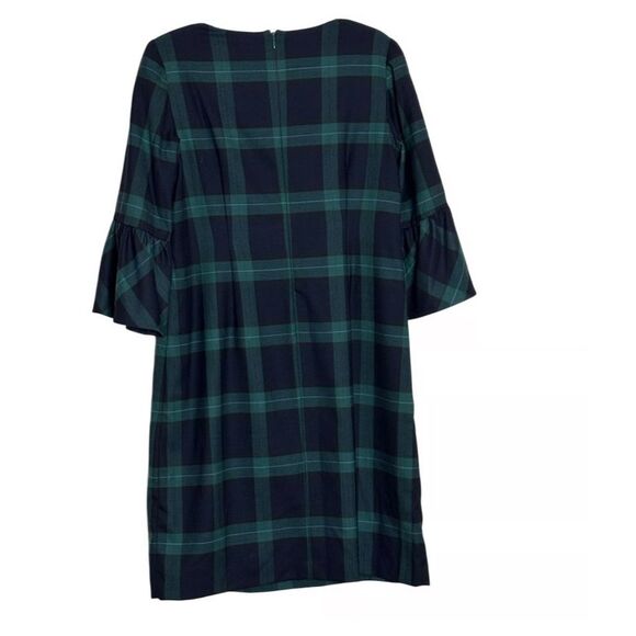 Talbots Women's Plus Size 16 Tartan Plaid Shift Dress 3/4 Sleeve - Picture 8 of 12